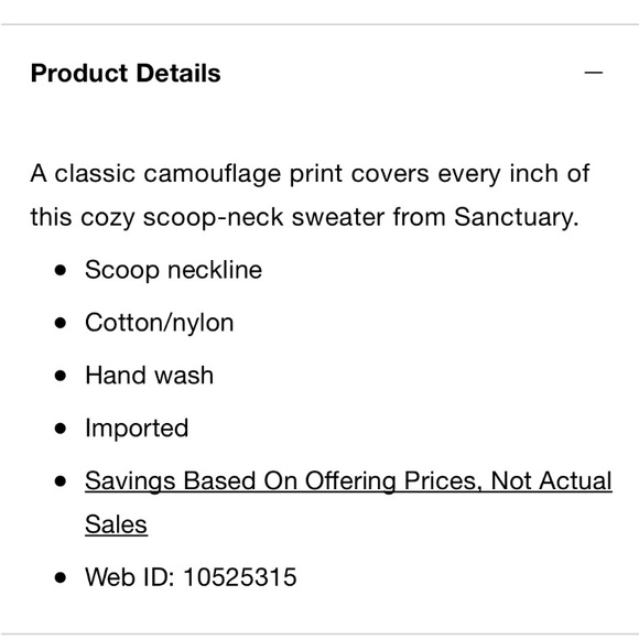 Sanctuary camo one pocket sweater NWT - Picture 6 of 7